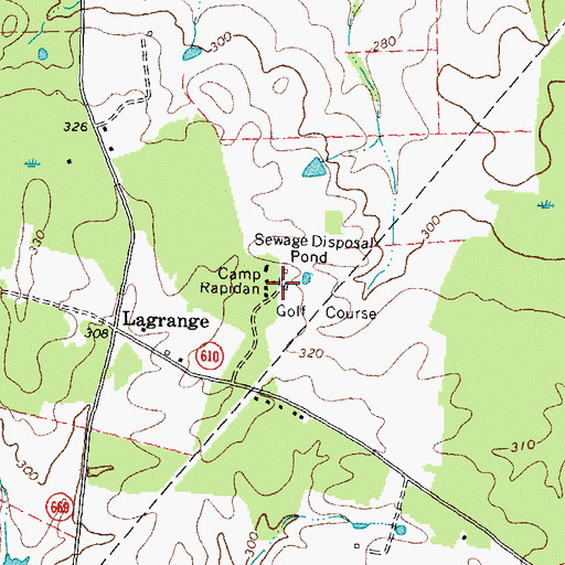 Topographic Map of Camp Rapidan, VA