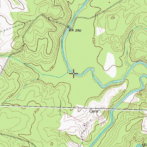 Topographic Map of Campbells Creek, VA