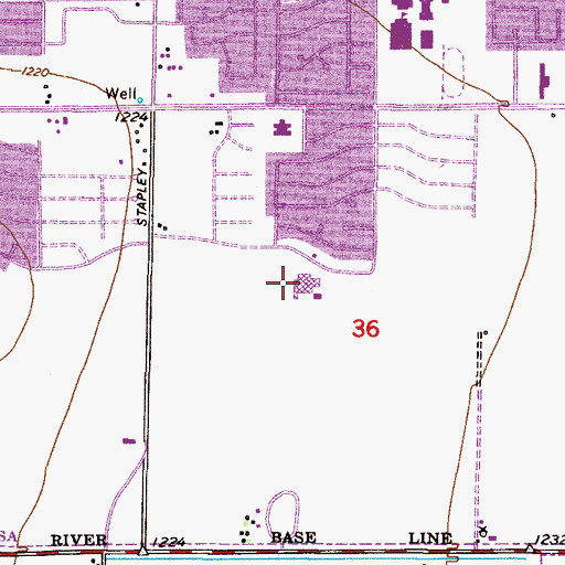 Topographic Map of Keller Elementary School, AZ