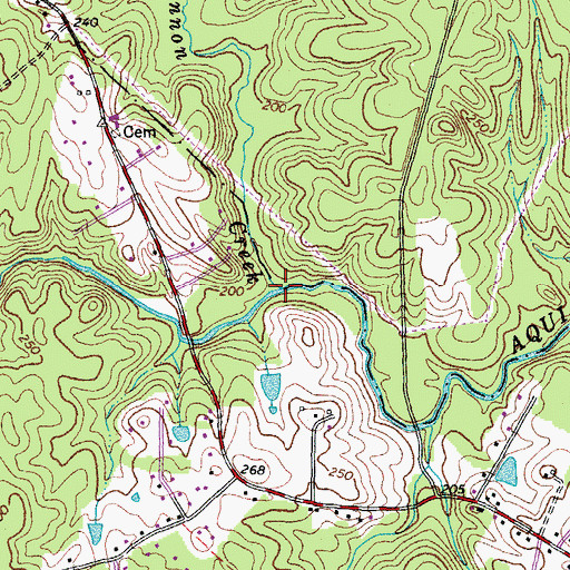 Topographic Map of Cannon Creek, VA