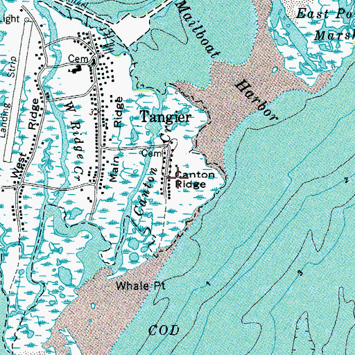 Topographic Map of Canton Ridge, VA
