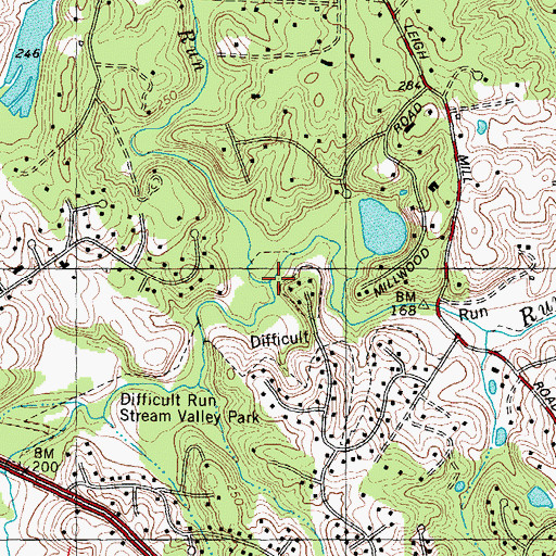 Topographic Map of Captain Hickory Run, VA