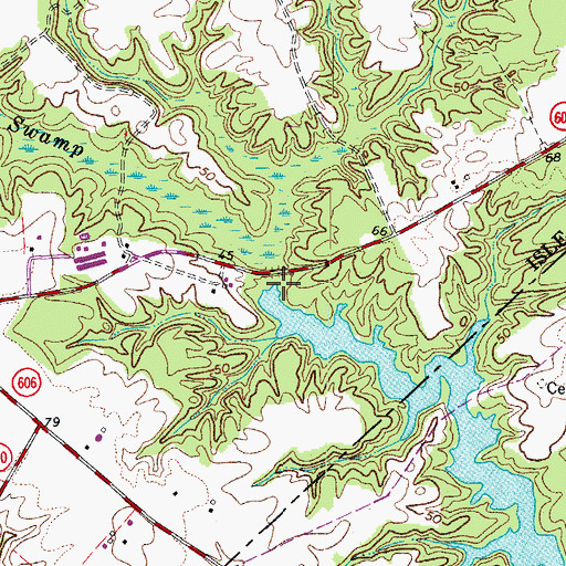 Topographic Map of Carbell Swamp, VA