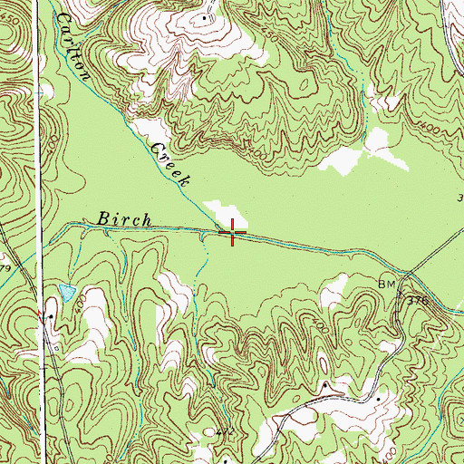 Topographic Map of Carlton Creek, VA