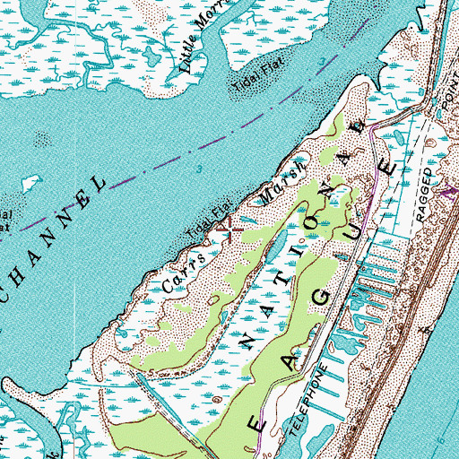 Topographic Map of Carrs Marsh, VA