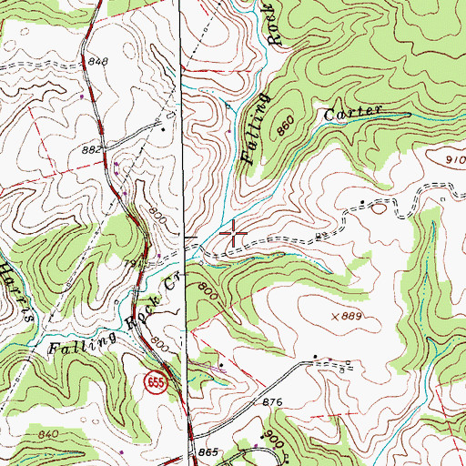 Topographic Map of Carter Branch, VA