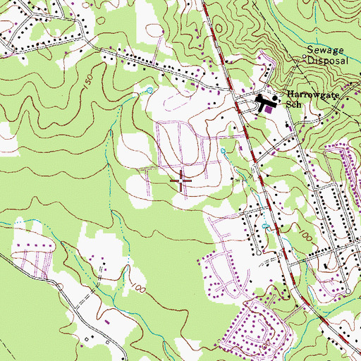 Topographic Map of George Carver Middle School, VA