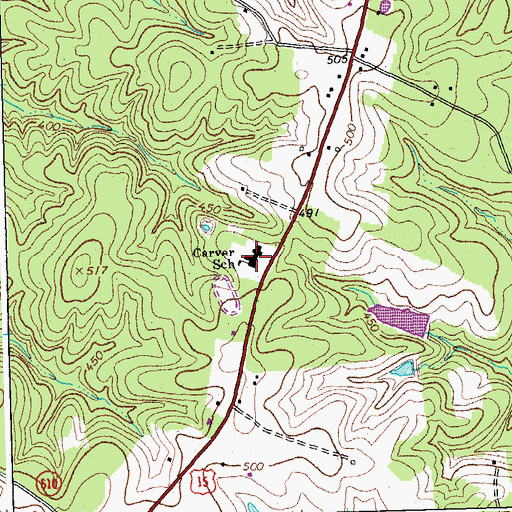 Topographic Map of Gold Hill Elementary School, VA