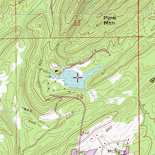 Topographic Map of Hargis Lake, AL
