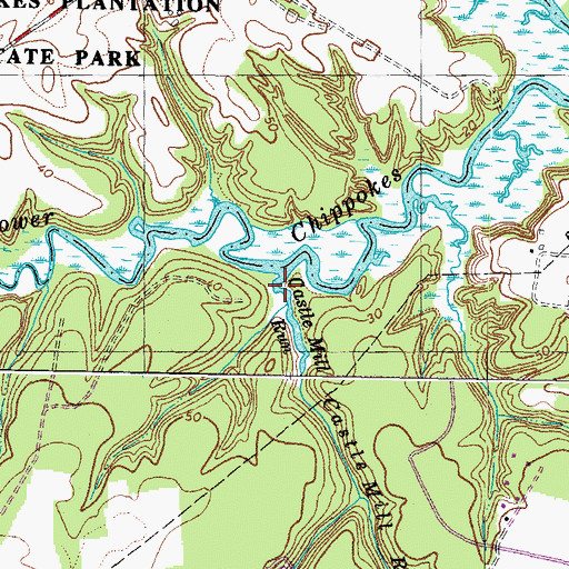 Topographic Map of Castle Mill Run, VA
