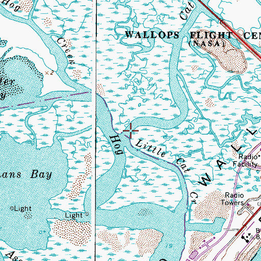 Topographic Map of Cat Creek, VA