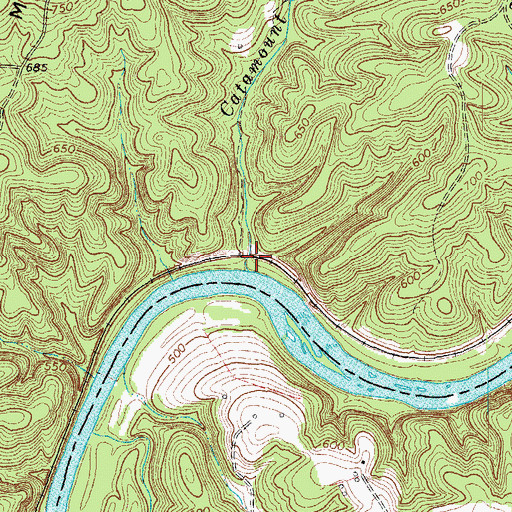 Topographic Map of Catamount Creek, VA