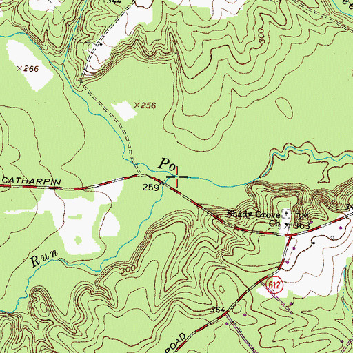 Topographic Map of Catharpin Run, VA