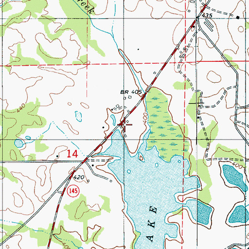 Topographic Map of Heaton Cemetery, AL