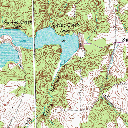 Topographic Map of Caulk Branch, VA