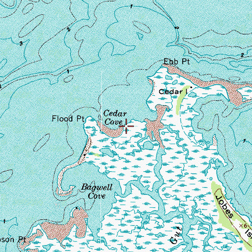 Topographic Map of Cedar Cove, VA
