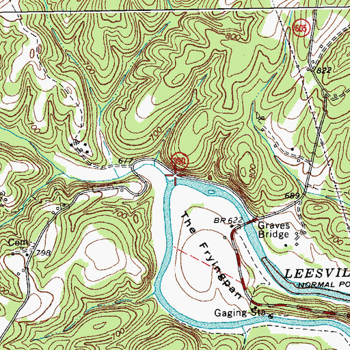 Topographic Map of Cedar Creek, VA
