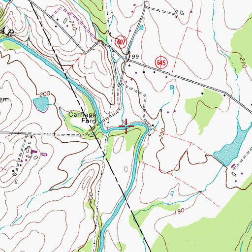 Topographic Map of Cedar Creek, VA