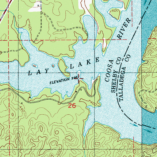 Topographic Map of Hortons Mill (historical), AL