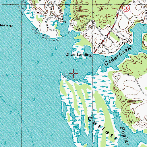 Topographic Map of Cedarbush Creek, VA