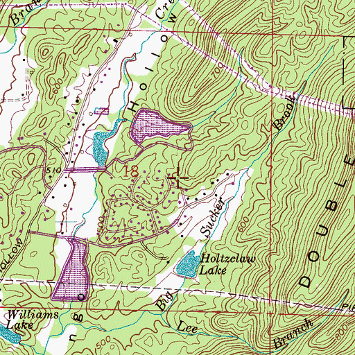 Topographic Map of Hunters Glen, AL