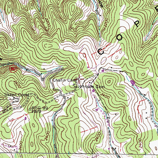 Topographic Map of Chafin Cemetery, VA