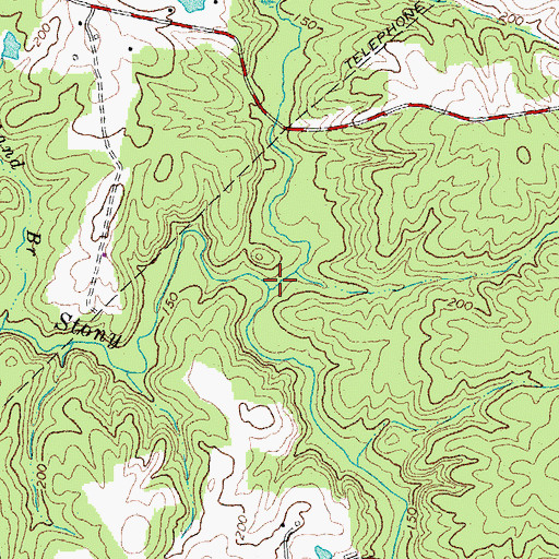 Topographic Map of Chamberlains Bed, VA