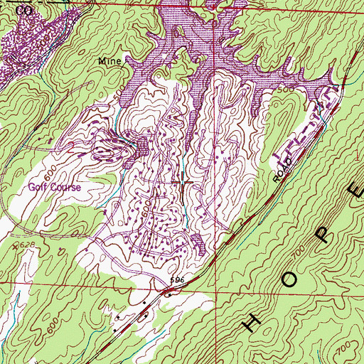 Topographic Map of Inverness, AL