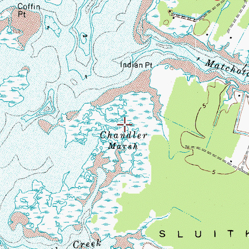 Topographic Map of Chandler Marsh, VA