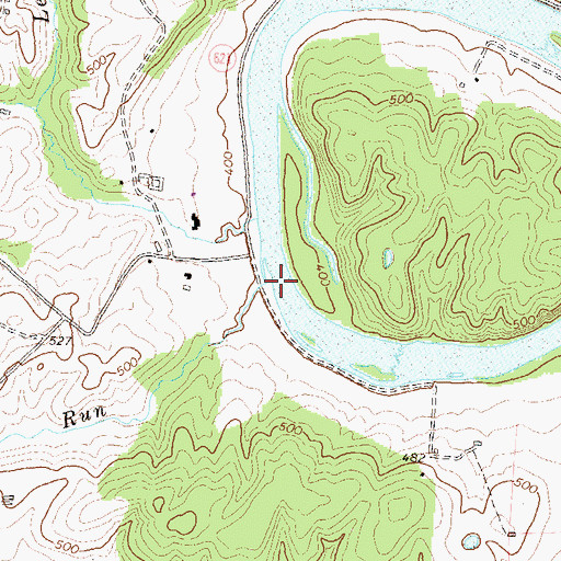 Topographic Map of Chapel Run, VA