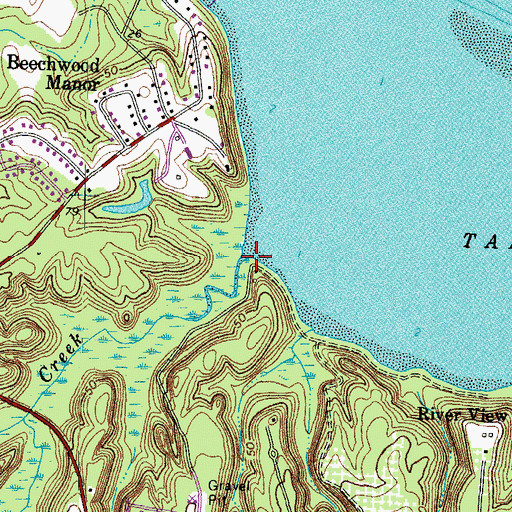 Topographic Map of Chappell Creek, VA