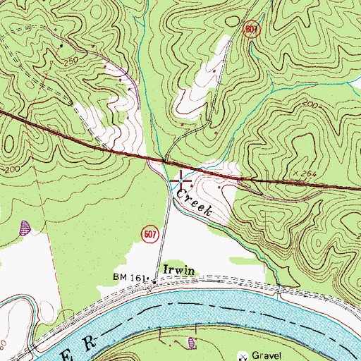 Topographic Map of Cheneys Creek, VA