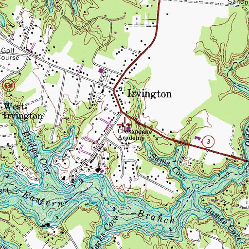 Topographic Map of Chesapeake Academy, VA