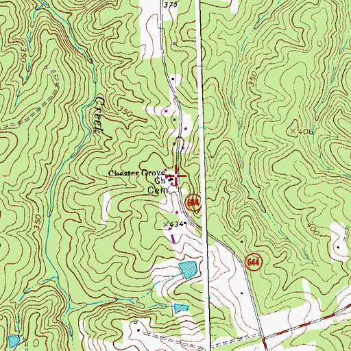 Topographic Map of Chester Grove Church, VA