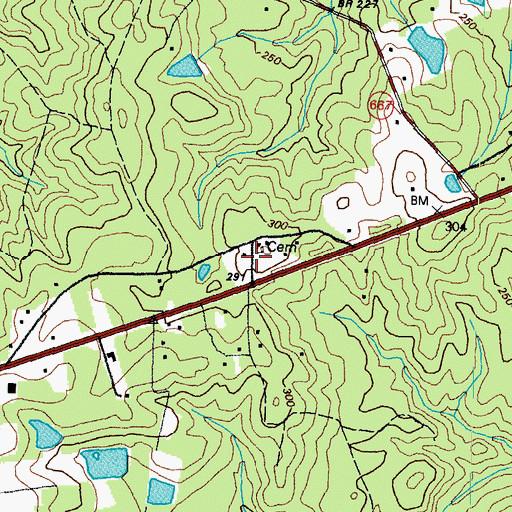 Topographic Map of Chesterfield Church, VA