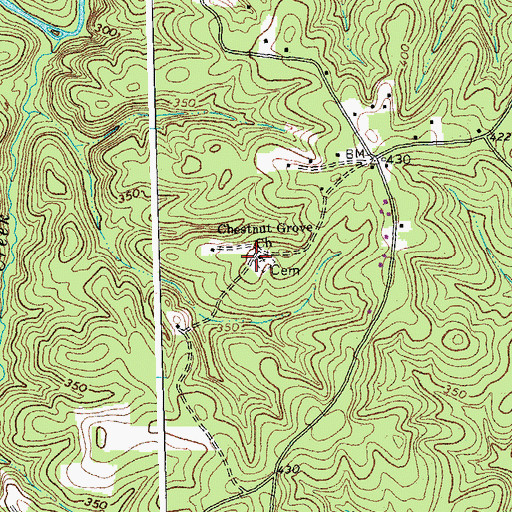 Topographic Map of Chestnut Grove Church, VA