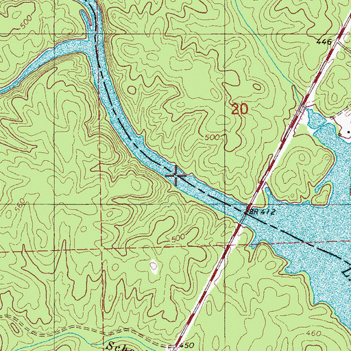 Topographic Map of Judge Shortridges Mill (historical), AL