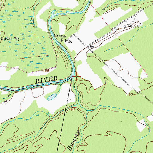 Topographic Map of Chetocric Swamp, VA