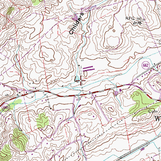 Topographic Map of Childers Hollow, VA