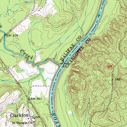 Topographic Map of Childrey Creek, VA
