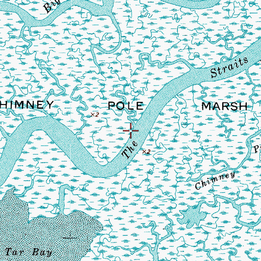 Topographic Map of Chimney Pole Marsh, VA