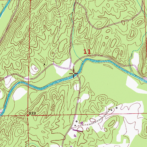 Topographic Map of Kendrick Mill (historical), AL