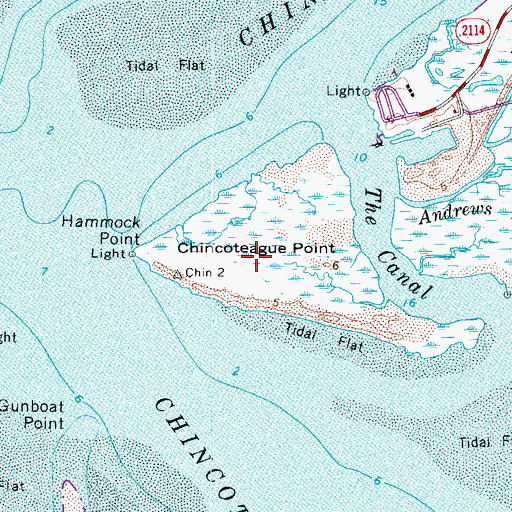 Topographic Map of Chincoteague Point, VA