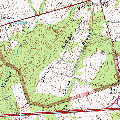 Topographic Map of Chinn Ridge, VA