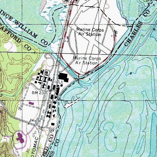 Topographic Map of Chopawamsic Creek, VA
