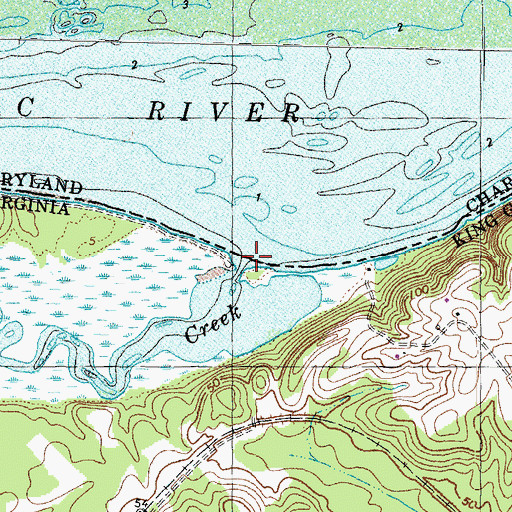 Topographic Map of Chotank Creek, VA