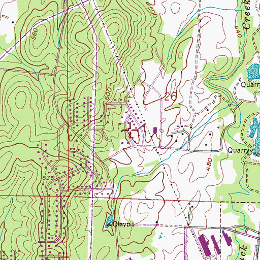 Topographic Map of Kingwood, AL