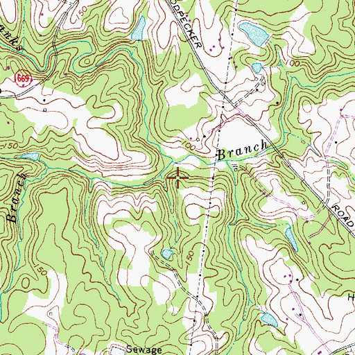 Topographic Map of Church Branch, VA