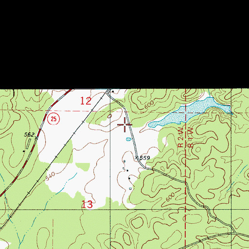 Topographic Map of Leach Cemetery, AL