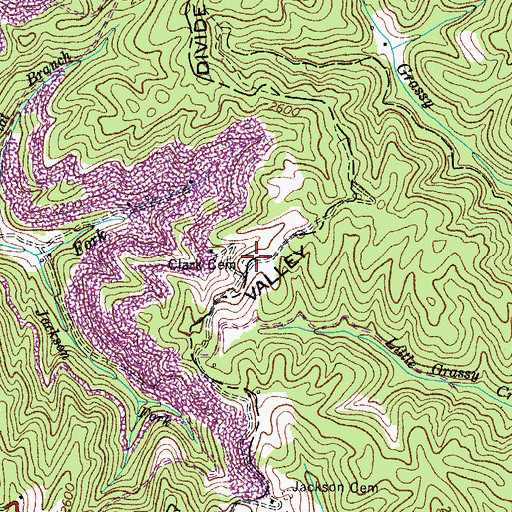 Topographic Map of Clark Cemetery, VA